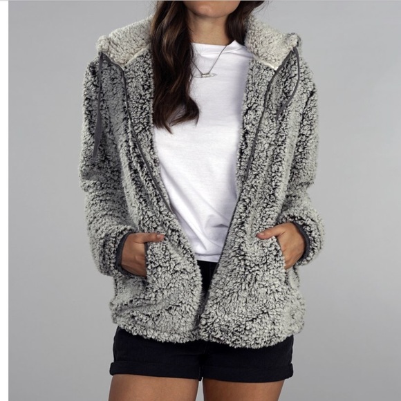 thread and supply fleece jacket